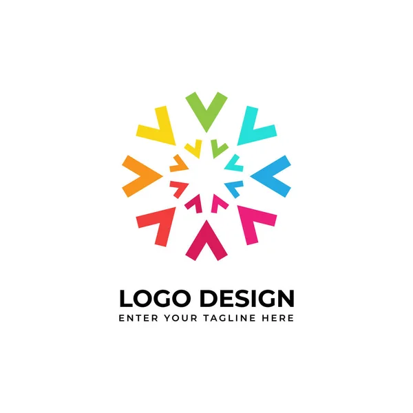 Imagen Vectorial Logotipo Abstracto Creativo Para Negocios — Vector de stock