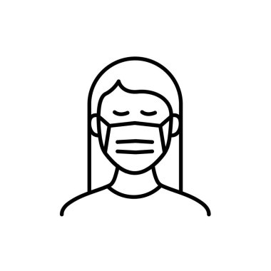 Koruma maskesi vektör görüntüsüne sahip kadınlar