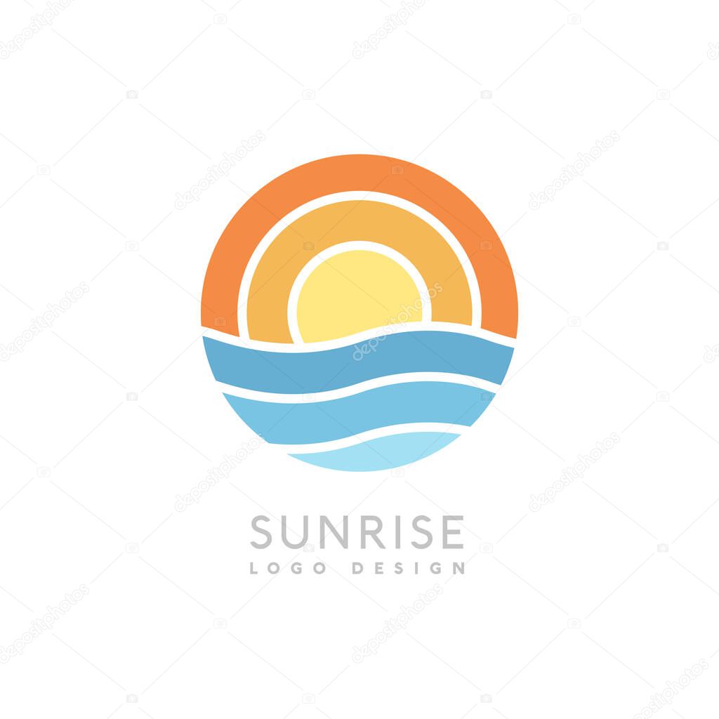 Sunrise creative logo vector for business