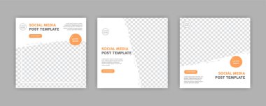 Modern Sosyal Medya afiş şablonu düzenlenebilir. Herkes bu tasarımı kolaylıkla kullanabilir. Sosyal medya için tanıtım web afişleri. Zarif satış ve indirim tanıtımı - Vektör.