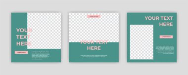 Modern Sosyal Medya afiş şablonu düzenlenebilir. Herkes bu tasarımı kolaylıkla kullanabilir. Sosyal medya için tanıtım web afişleri. Zarif satış ve indirim tanıtımı - Vektör.