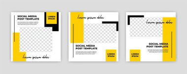 Modern Sosyal Medya afiş şablonu düzenlenebilir. Herkes bu tasarımı kolaylıkla kullanabilir. Sosyal medya için tanıtım web afişleri. Zarif satış ve indirim tanıtımı - Vektör.