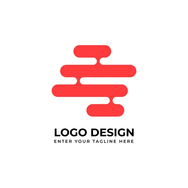 Шаблон Логотипу Абстрактною Формою — стоковий вектор