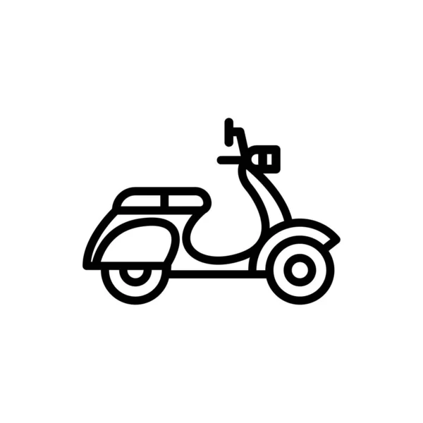 Scooter Icon Line Style Vector Illustration — Stock Vector