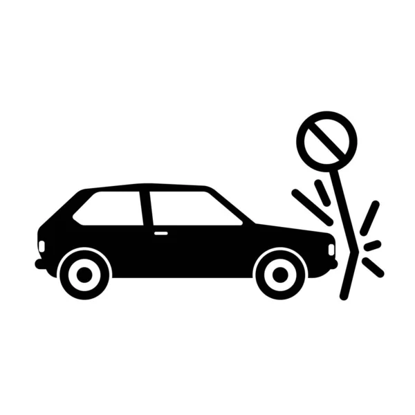 Car Crash Icon Vector Illustration — Stock Vector