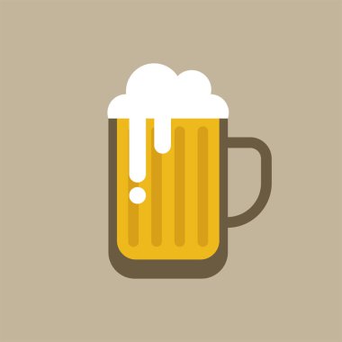Bira simgesi vektör tasarımı çizimi