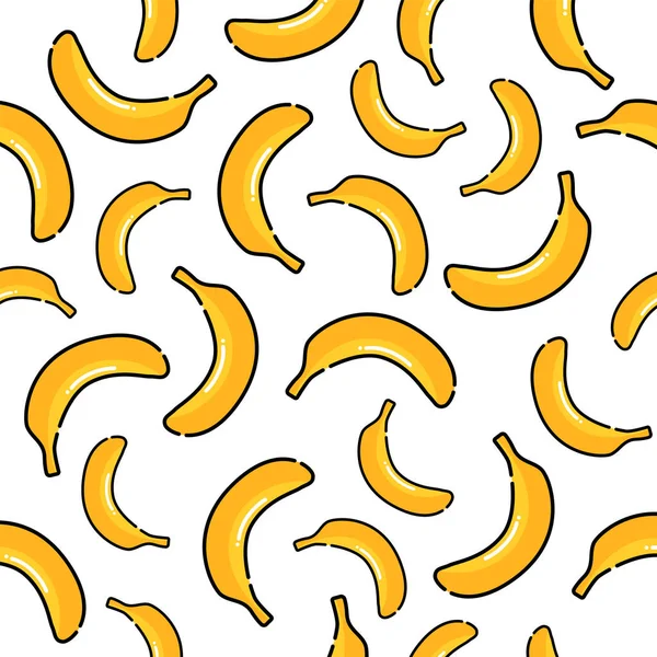 Безшовний Візерунок Банана Векторні Ілюстрації — стоковий вектор