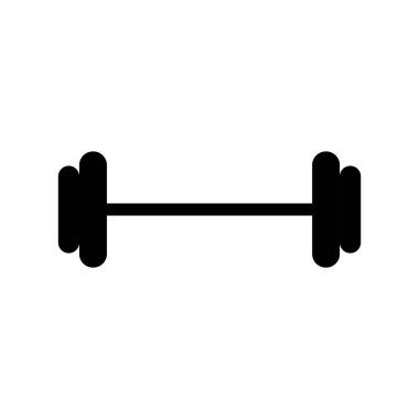 Beyaz arkaplanda halter vektör simgesi