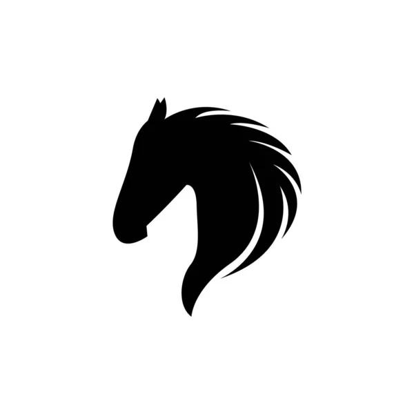 Beyaz arkaplanda siyah renkli at logosu