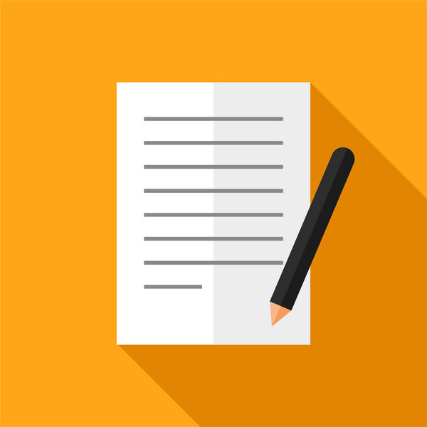 Note icon vector flat design illustration