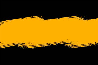Soyut siyah ve sarı fırça arkaplan vektörü