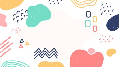 Çeşitli arkaplanlar ve şirin şekiller vektörünün soyut desenleri