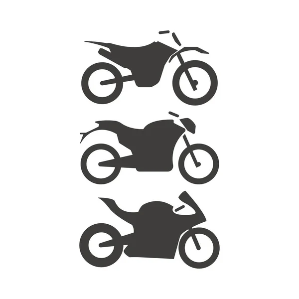 Icono Vector Moto Color Negro Ilustración — Archivo Imágenes Vectoriales