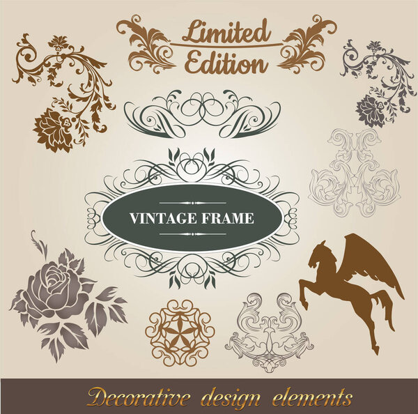 Vintage Design EPS cliparts collection V5,elegant design,vintage pattern,vector,eps,vintage decoration for Invitations,Prints,Crafts
