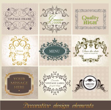 Vintage Design EPS tırmanma koleksiyonu V5, zarif tasarım, vintage model, vektör, eps, Davetiyeler, Baskılar, El Sanatları için klasik dekorasyon