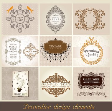 Vintage Design EPS tırmanma koleksiyonu V5, zarif tasarım, vintage model, vektör, eps, Davetiyeler, Baskılar, El Sanatları için klasik dekorasyon