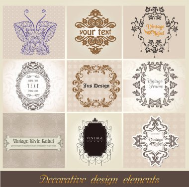 Vintage Design EPS tırmanma koleksiyonu V5, zarif tasarım, vintage model, vektör, eps, Davetiyeler, Baskılar, El Sanatları için klasik dekorasyon