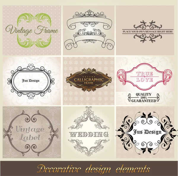 Beste Vintage Design Eps Cliparts Collectie Elegant Design Vintage Patroon — Stockvector