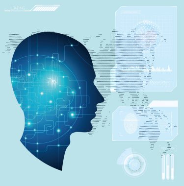 Yapay zeka, ai, çip, bilgisayar, vektör, yapay zeka kavramı