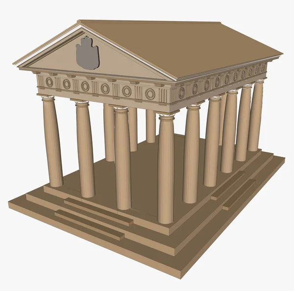 Építészet Oszlopok Gerendák Építészeti Dekoráció Építészeti Stílusok Görög Építészet Szökőkutak — Stock Fotó