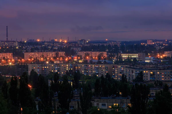 Ville Industrielle Soir Europe Est — Photo