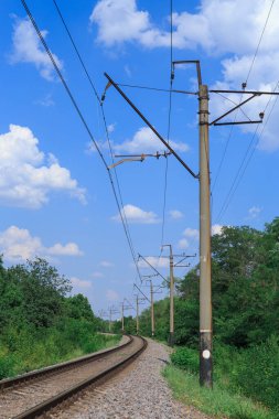 Orman bölgesinde demiryolu.
