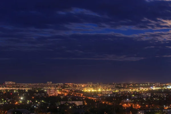 Paysage Urbain Vue Aérienne Soir Dans Grande Ville Europe Est — Photo