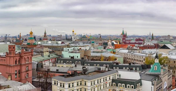 Roofs Moscow City Center Cloudy Day — Stock Photo, Image