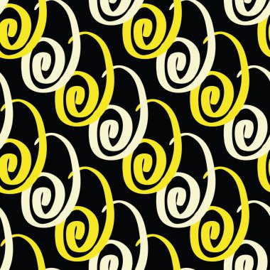 Vektör geometrik kutlama, kusursuz sarı desenli. Basit karalama flamalı el çizimi tekrarlandı. Arka plan, duvar kağıdı, ambalaj kağıdı, ambalaj, parti, yeni yıl tasarımı için harika..