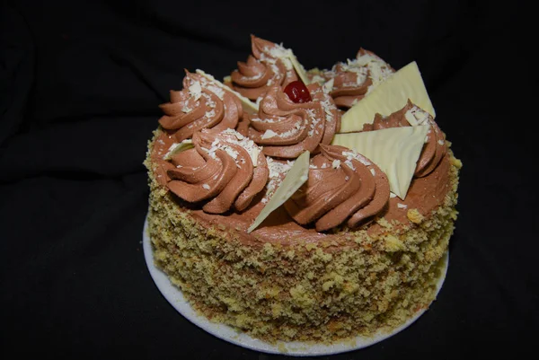 Chocolate Mocha Cake Frosted — ストック写真