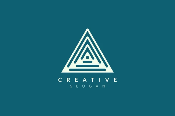 Triangle Logo Design Minimalist Modern Vector Illustration Design Suitable Business — Stock Vector