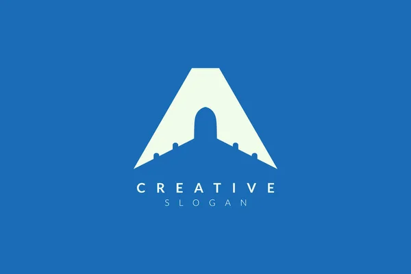 Ilustración Vectorial Del Diseño Forma Plana Logotipo Minimalista Simple Estilo — Vector de stock