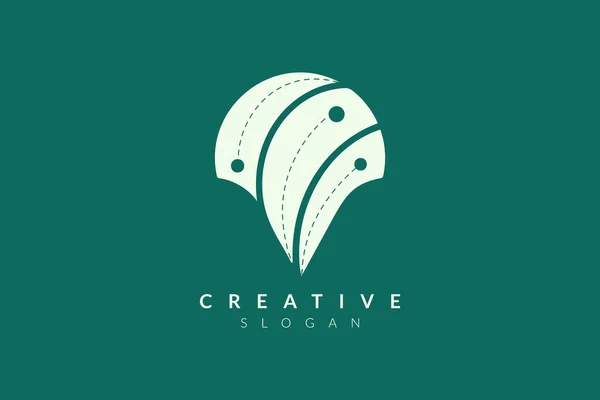 Illustration Vectorielle Boussole Logo Minimaliste Simple Style Plat Icône Symbole — Image vectorielle