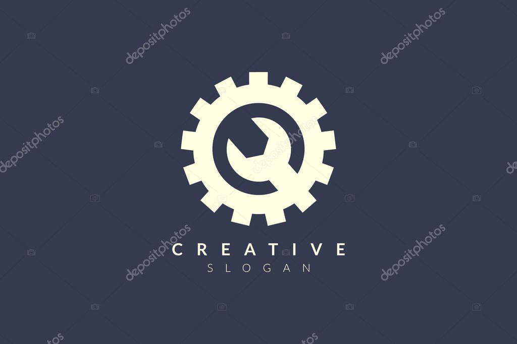 Vector illustration of mechanical equipment shape. Minimalist and simple logo, flat style, modern icon and symbol