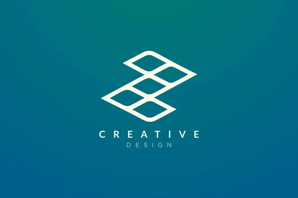 Designa Geometrilådor Med Abstrakta Former Illustration Minimalistisk Och Elegant Logotyp — Stock vektor