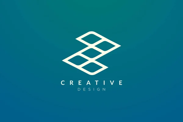 Diseño Cajas Geometría Con Formas Abstractas Ilustración Del Logotipo Minimalista — Vector de stock