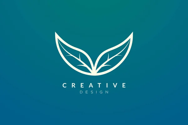 Diseño Abstracto Del Logotipo Flores Hojas Diseño Vectorial Simple Moderno — Vector de stock