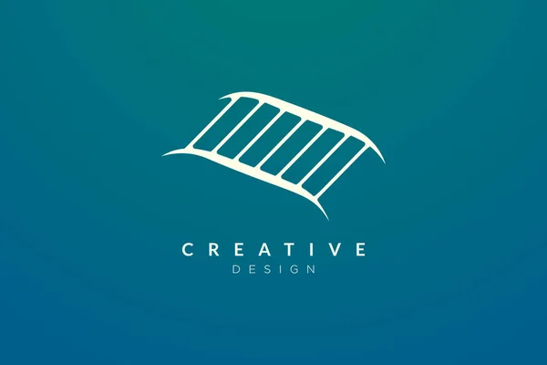 Merdiven Tasarımı Modern Minimalist Zarif Vektör Çizimi Desenler Etiketler Markalar — Stok Vektör