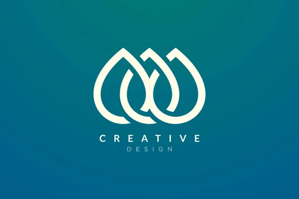 Minimalist Soyut Şekilli Damlası Logosu Tasarımı Ticari Marka Ürün Için — Stok Vektör