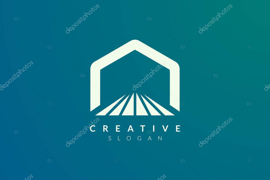 Stage logo design. Minimalist and modern vector illustration design suitable for community, business, and product brands.