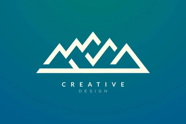 Triangle Shaped Mountain Logo Design Minimalist Modern Vector Design Your — Stock Vector