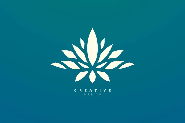 Design Abstraktní Květinové Listové Logo Pro Lázně Hotel Krásu Zdraví — Stockový vektor