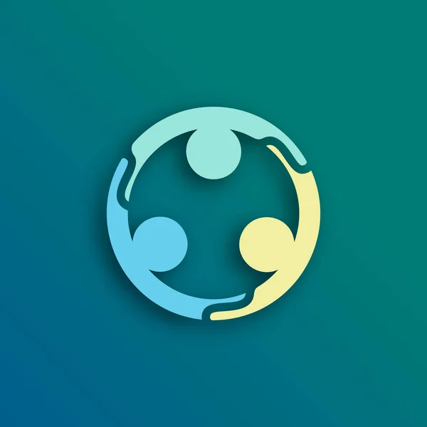 Design Logos Und Symbole Für Familie Team Zusammenarbeit Freunde Gemeinschaft — Stockvektor