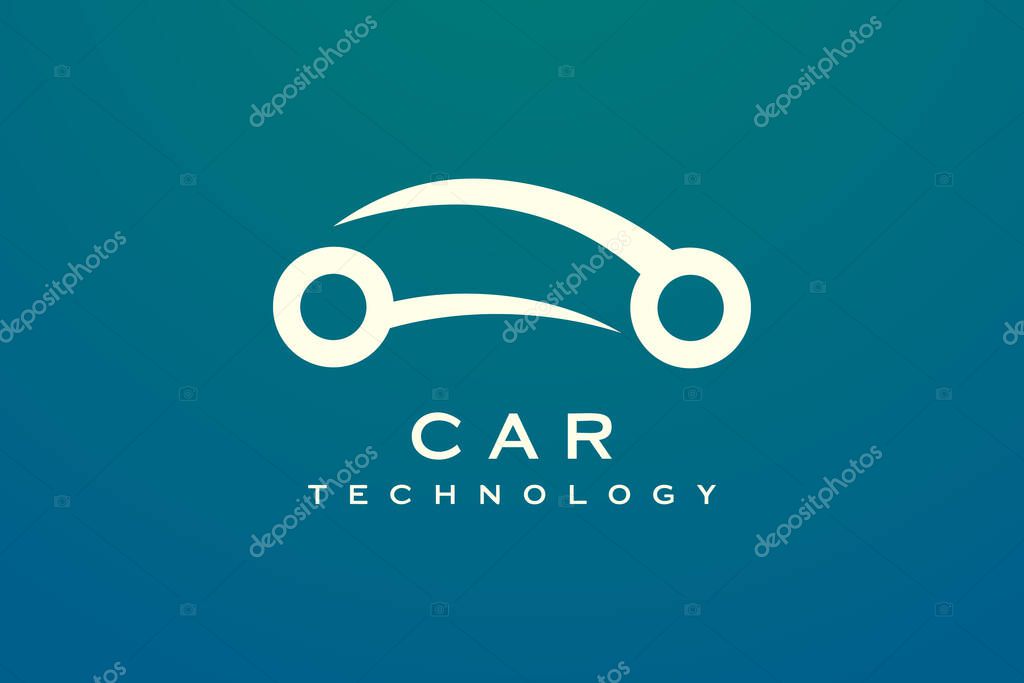 Minimalist and elegant car design in gold. Car vector design with style technology