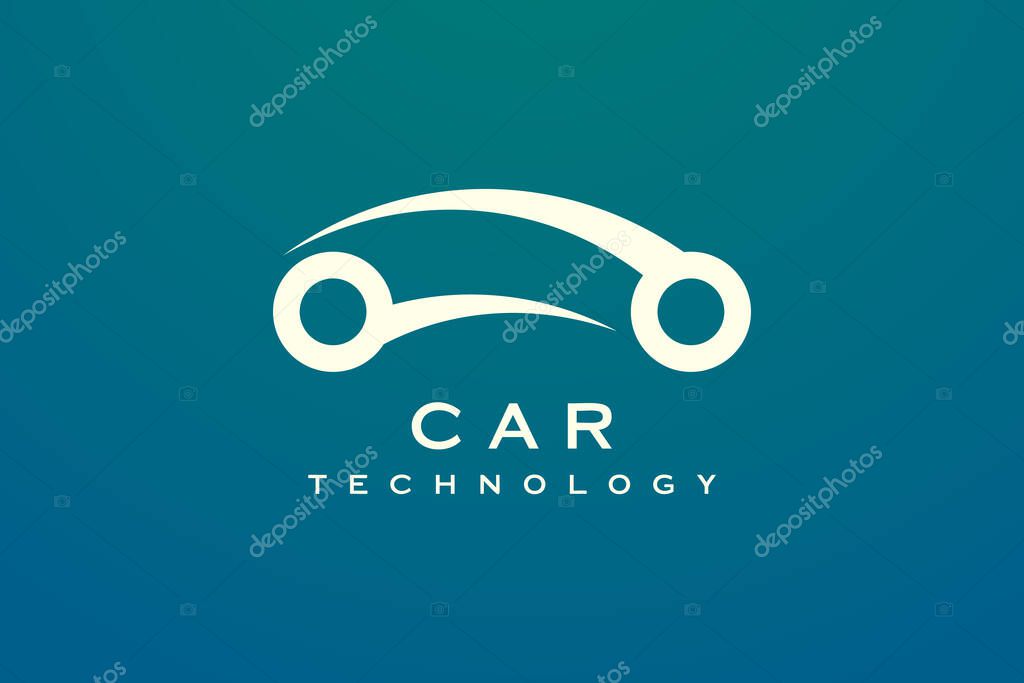 Minimalist and elegant car design in gold. Car vector design with style technology