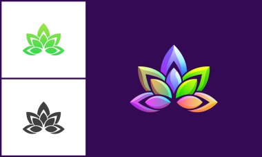 Nilüfer çiçeği tasarımı logo için mükemmeldir.