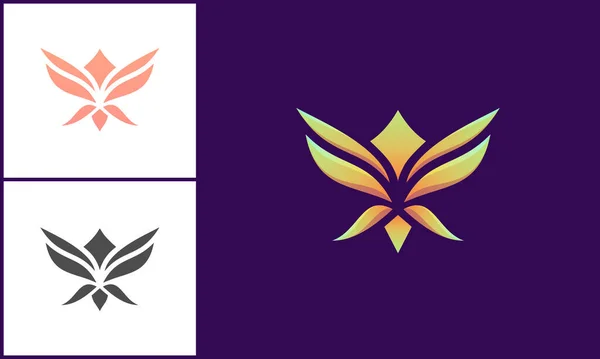 Fleurs Avec Des Couleurs Vives Des Fins Logo — Image vectorielle