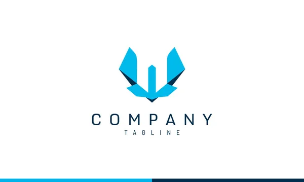 Abstrakte Buchstabe Logo Geometrie Für Die Markenidentität Der Technologiebranche — Stockvektor
