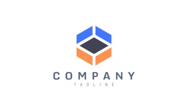 Soyut altıgen vektör tasarımı konsepti. Logo teknolojisi için mükemmel.