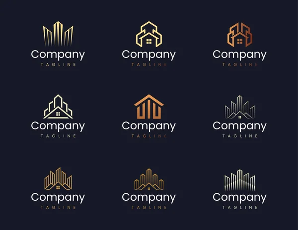 Design Vorlage Für Gebäude Und Bau Logo Grafische Elemente Für — Stockvektor